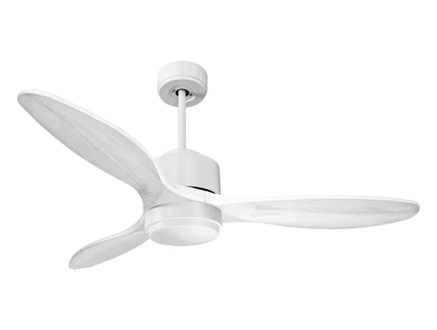 Ventilador de techo Modo Invierno/Verano Termostato Dimable Wifi Motor DC Techos Inclinados Mando a Distancia Luz tres tonos Hypersilence Memoria