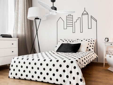 Ventilador de techo Modo Invierno/Verano Termostato Dimable Wifi Motor DC Techos Inclinados Mando a Distancia Luz tres tonos Hypersilence Memoria