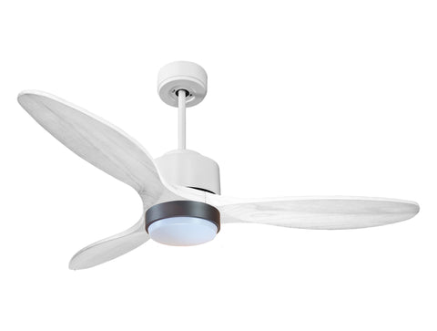 Ventilador de techo Modo Invierno/Verano Termostato Dimable Wifi Motor DC Techos Inclinados Mando a Distancia Luz tres tonos Hypersilence Memoria