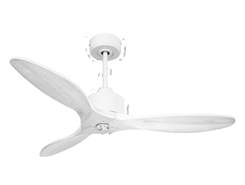 Ventilador de techo Modo Invierno/Verano Termostato Dimable Wifi Motor DC Techos Inclinados Mando a Distancia Luz tres tonos Hypersilence Memoria