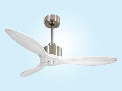 Ventilador de techo Modo Invierno/Verano Termostato Dimable Wifi Motor DC Techos Inclinados Mando a Distancia Luz tres tonos Hypersilence Memoria