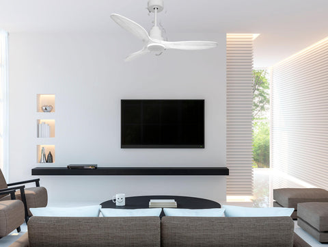 Ventilador de techo Modo Invierno/Verano Termostato Wifi Motor DC Techos Inclinados Mando a Distancia Hypersilence Memoria