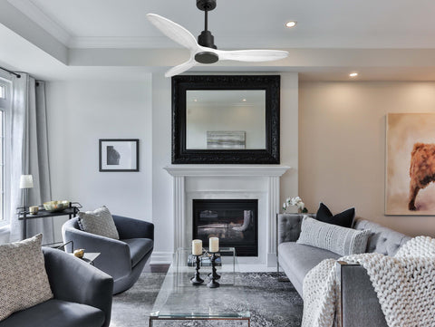 Ventilador de techo Modo Invierno/Verano Termostato Wifi Motor DC Techos Inclinados Mando a Distancia Hypersilence Memoria