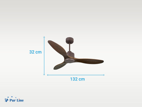 Ventilador de techo Reversible Termostato Wifi Motor DC Techos Inclinados Mando a Distancia Hypersilence Memoria 6