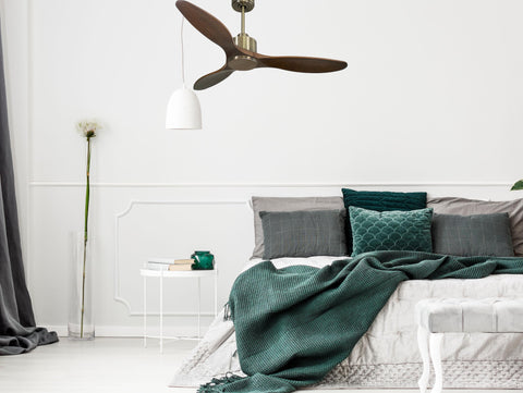 Ventilador de techo Reversible Termostato Wifi Motor DC Techos Inclinados Mando a Distancia Hypersilence Memoria 6