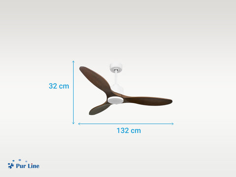 Ventilador de techo Reversible Termostato Wifi Motor DC Techos Inclinados Mando a Distancia Hypersilence Memoria 5