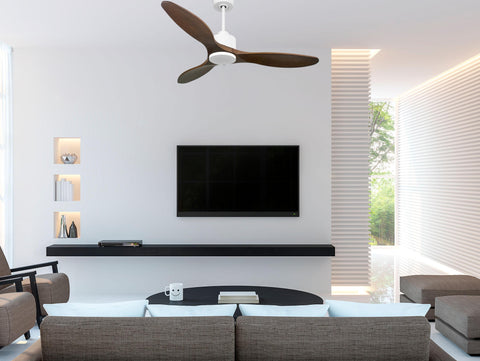 Ventilador de techo Reversible Termostato Wifi Motor DC Techos Inclinados Mando a Distancia Hypersilence Memoria 7