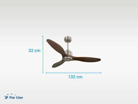 Ventilador de techo Reversible Termostato Wifi Motor DC Techos Inclinados Mando a Distancia Hypersilence Memoria 6