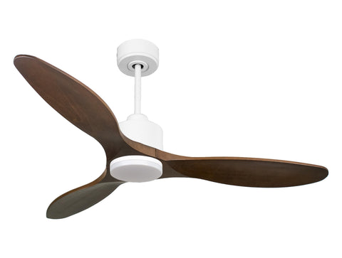 Ventilador de techo Reversible Termostato Dimable Wifi Motor DC Techos Inclinados Mando a Distancia Luz tres tonos Hypersilence Memoria 1