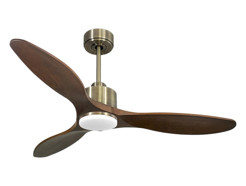 Ventilador de techo Reversible Termostato Dimable Wifi Motor DC Techos Inclinados Mando a Distancia Luz tres tonos Hypersilence Memoria 1