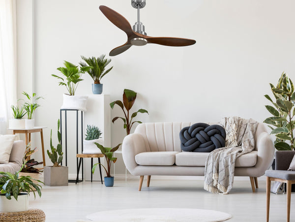 Ventilador de techo Reversible Termostato Wifi Motor DC Techos Inclinados Mando a Distancia Hypersilence Memoria 2