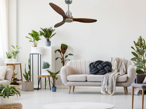 Ventilador de techo Reversible Termostato Wifi Motor DC Techos Inclinados Mando a Distancia Hypersilence Memoria 2