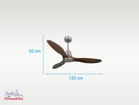 Ventilador de techo Reversible Termostato Wifi Motor DC Techos Inclinados Mando a Distancia Hypersilence Memoria 3