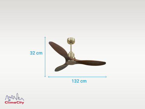 Ventilador de techo Reversible Termostato Wifi Motor DC Techos Inclinados Mando a Distancia Hypersilence Memoria 5