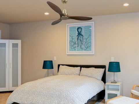 Ventilador de techo Reversible Termostato Wifi Motor DC Techos Inclinados Mando a Distancia Hypersilence Memoria 7