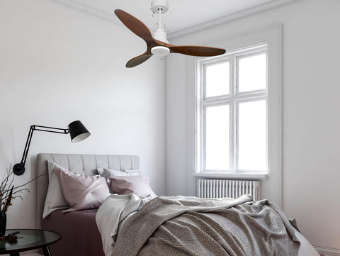 Ventilador de techo Reversible Termostato Wifi Motor DC Techos Inclinados Mando a Distancia Hypersilence Memoria 2