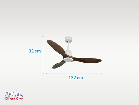 Ventilador de techo Reversible Termostato Wifi Motor DC Techos Inclinados Mando a Distancia Hypersilence Memoria 6