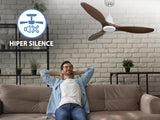 Ventilador de techo Reversible Termostato Wifi Motor DC Techos Inclinados Mando a Distancia Hypersilence Memoria 7