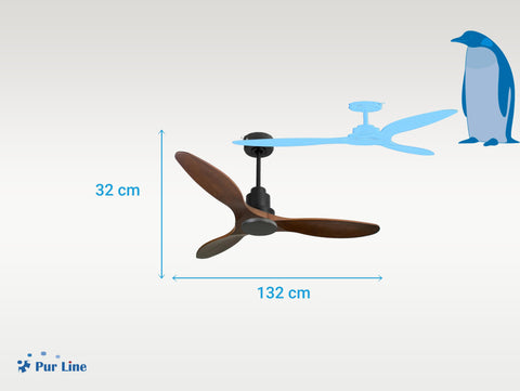 Ventilador de techo Reversible Termostato Wifi Motor DC Techos Inclinados Mando a Distancia Hypersilence Memoria 4