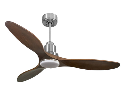 Ventilador de techo Reversible Termostato Dimable Wifi Motor DC Techos Inclinados Mando a Distancia Luz tres tonos Hypersilence Memoria 1