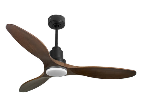 Ventilador de techo Reversible Termostato Dimable Wifi Motor DC Techos Inclinados Mando a Distancia Luz tres tonos Hypersilence Memoria 1