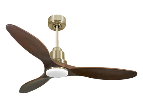 Ventilador de techo Reversible Termostato Dimable Wifi Motor DC Techos Inclinados Mando a Distancia Luz tres tonos Hypersilence Memoria 1