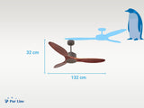 Ventilador de Techo Ultra silencioso de bajo consumo DC SerifosD132C0265325