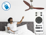 Ventilador de techo Reversible Termostato Wifi Motor DC Techos Inclinados Mando a Distancia Hypersilence Memoria 2