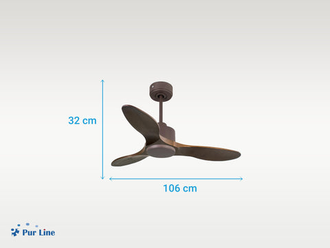 Ventilador de techo Reversible Termostato Wifi Motor DC Techos Inclinados Mando a Distancia Hypersilence Memoria 4