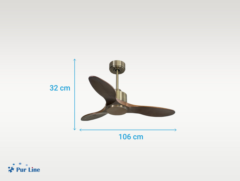 Ventilador de techo Reversible Termostato Wifi Motor DC Techos Inclinados Mando a Distancia Hypersilence Memoria 5