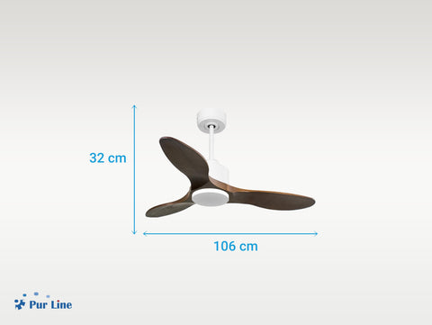 Ventilador de techo Reversible Termostato Wifi Motor DC Techos Inclinados Mando a Distancia Hypersilence Memoria 4