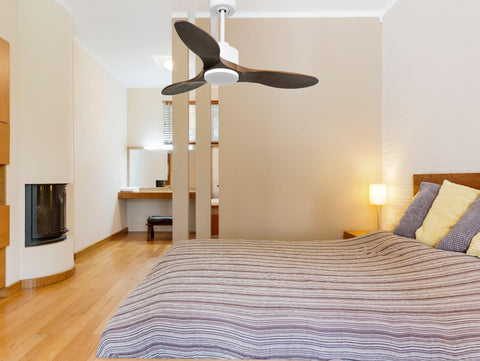 Ventilador de techo Reversible Termostato Wifi Motor DC Techos Inclinados Mando a Distancia Hypersilence Memoria 7