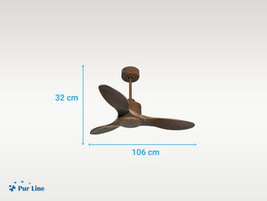 Ventilador de techo Reversible Termostato Wifi Motor DC Techos Inclinados Mando a Distancia Hypersilence Memoria 5