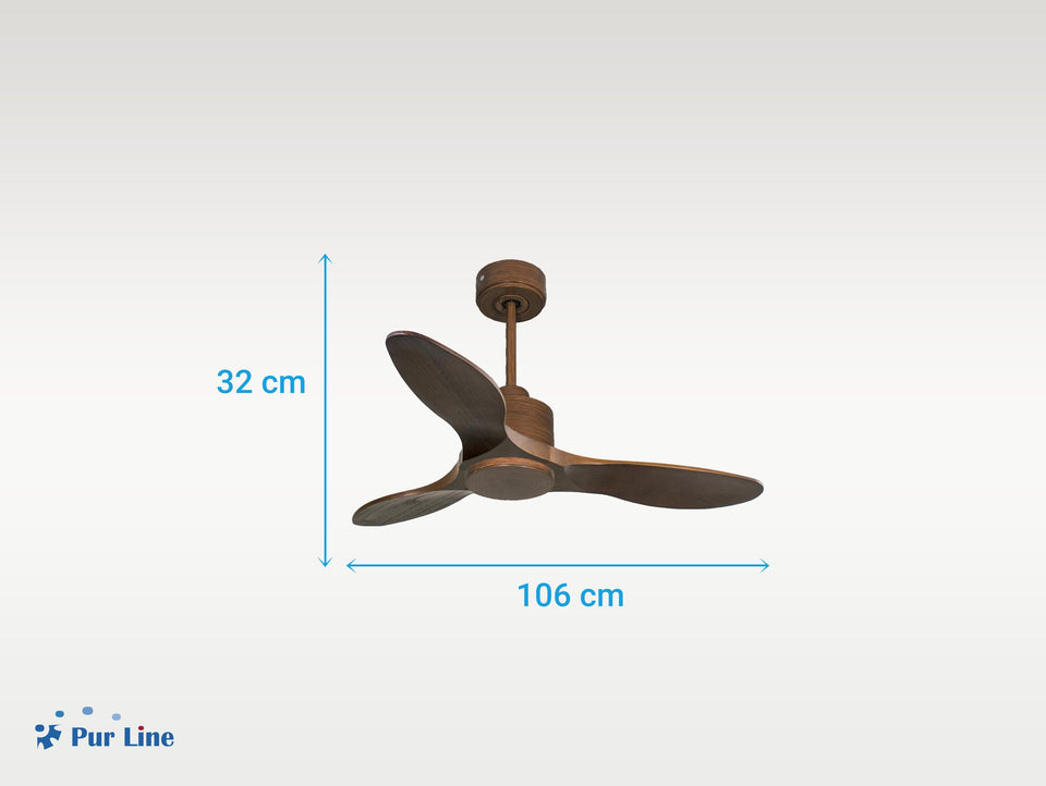 Ventilador de techo Reversible Termostato Wifi Motor DC Techos Inclinados Mando a Distancia Hypersilence Memoria 5