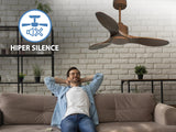 Ventilador de techo Reversible Termostato Wifi Motor DC Techos Inclinados Mando a Distancia Hypersilence Memoria 6