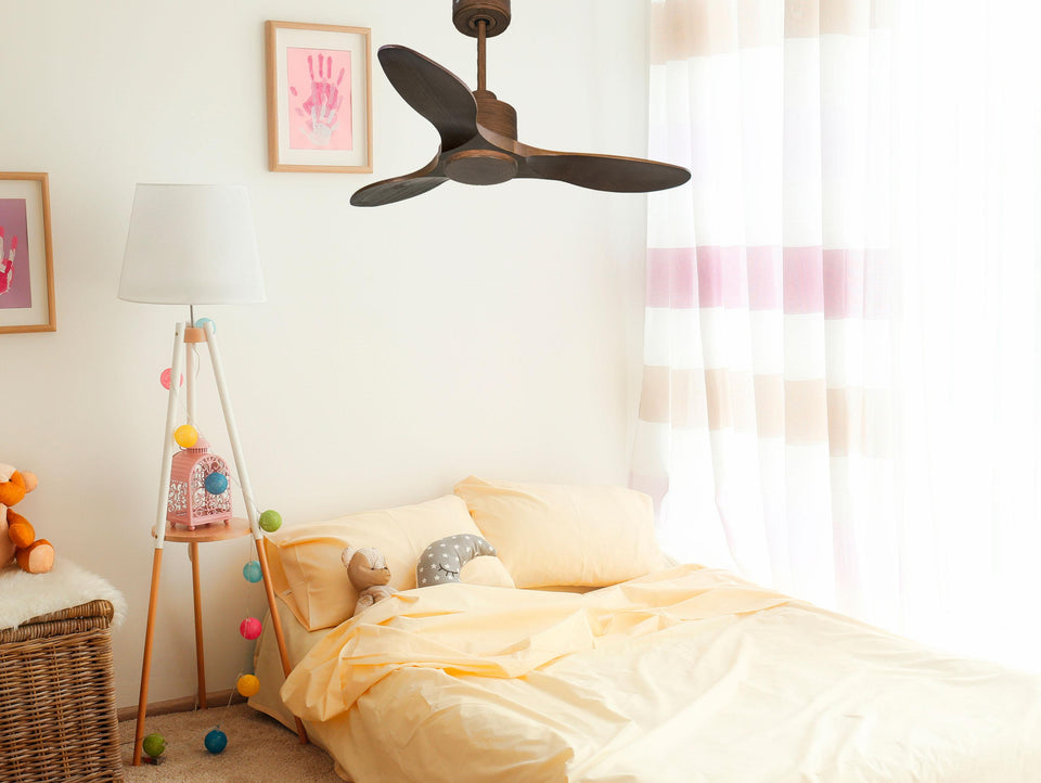 Ventilador de techo Reversible Termostato Wifi Motor DC Techos Inclinados Mando a Distancia Hypersilence Memoria 7