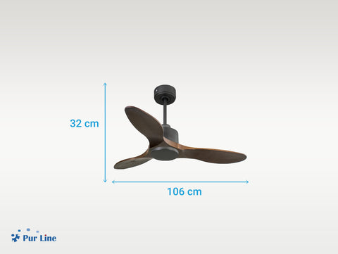 Ventilador de techo Reversible Termostato Wifi Motor DC Techos Inclinados Mando a Distancia Hypersilence Memoria 5