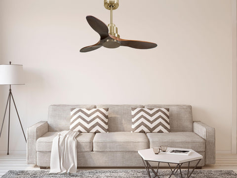 Ventilador de techo Reversible Termostato Wifi Motor DC Techos Inclinados Mando a Distancia Hypersilence Memoria 2