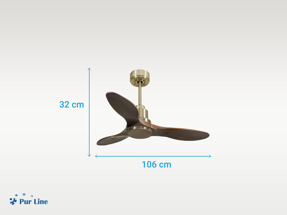 Ventilador de techo Reversible Termostato Wifi Motor DC Techos Inclinados Mando a Distancia Hypersilence Memoria 4