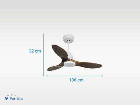 Ventilador de techo Reversible Termostato Wifi Motor DC Techos Inclinados Mando a Distancia Hypersilence Memoria 3