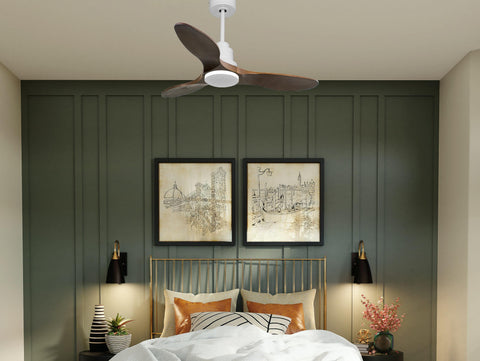 Ventilador de techo Reversible Termostato Wifi Motor DC Techos Inclinados Mando a Distancia Hypersilence Memoria 5