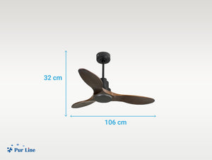 Ventilador de techo Reversible Termostato Wifi Motor DC Techos Inclinados Mando a Distancia Hypersilence Memoria 4
