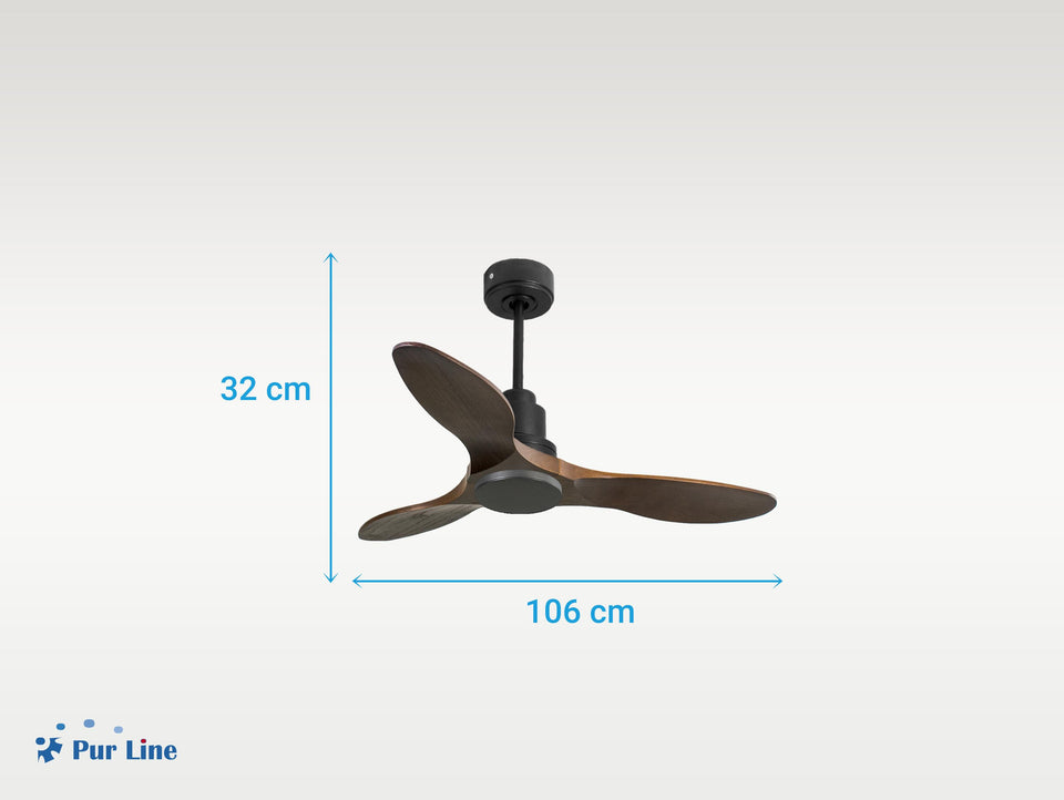 Ventilador de techo Reversible Termostato Wifi Motor DC Techos Inclinados Mando a Distancia Hypersilence Memoria 4