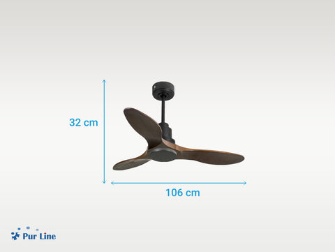 Ventilador de techo Reversible Termostato Wifi Motor DC Techos Inclinados Mando a Distancia Hypersilence Memoria 4