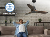 Ventilador de techo Reversible Termostato Wifi Motor DC Techos Inclinados Mando a Distancia Hypersilence Memoria 5
