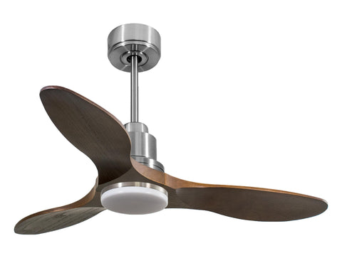 Ventilador de techo Reversible Termostato Dimable Wifi Motor DC Techos Inclinados Mando a Distancia Luz tres tonos Hypersilence Memoria 1