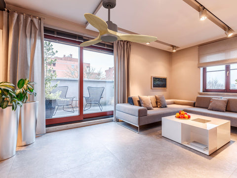 Ventilador de techo Reversible Termostato Wifi Motor DC Techos Inclinados Mando a Distancia Hypersilence Memoria 7