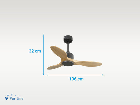 Ventilador de techo Reversible Termostato Wifi Motor DC Techos Inclinados Mando a Distancia Hypersilence Memoria 3