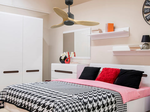 Ventilador de techo Reversible Termostato Wifi Motor DC Techos Inclinados Mando a Distancia Hypersilence Memoria 7