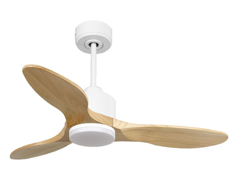 Ventilador de techo Reversible Termostato Dimable Wifi Motor DC Techos Inclinados Mando a Distancia Luz tres tonos Hypersilence Memoria 1